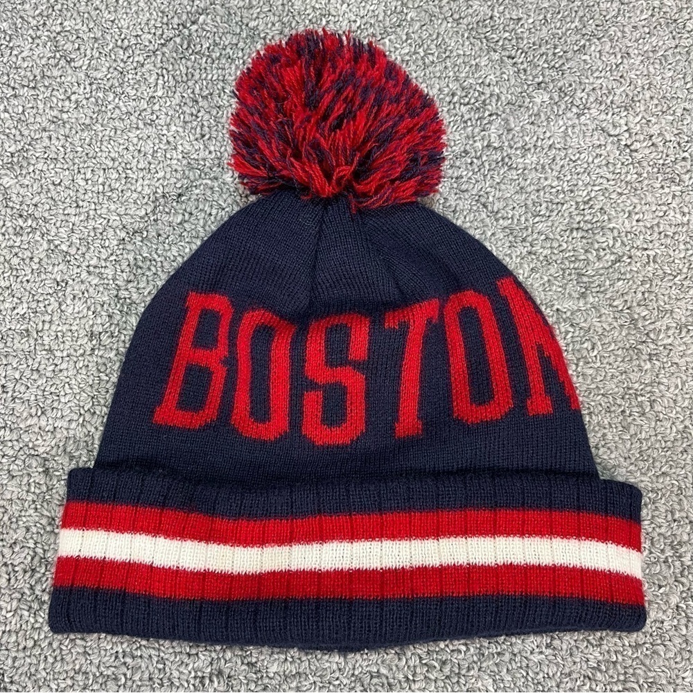 Boston Red Sox Winter Beanie Pom Pom Hat